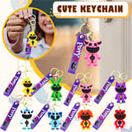 2024 Smiling Critters CatNap DogDay Figurer PVC Väskor Hänge Nyckelringar Nyckelringar Gåvor Purple