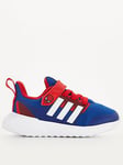adidas Unisex Infant FortaRun 2.0 Spiderman Elastic Lace Trainers - Blue/Red, Blue/Red, Size 3 Younger