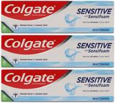 Colgate Toothpaste Sensitive Foam White 75ml X 3