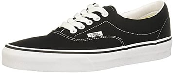 Vans Unisex Adults Era Classic Canvas Low-Top Trainers, Black, 4.5 UK (37 EU)