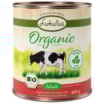 Lukullus Organic Adult ekologiskt nötkött & ekologiska äpplen (glutenfritt) - 6 x 800 g