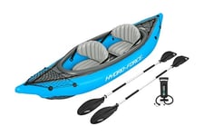 Bestway | Hydro-Force Cove Champion X2 Kayak| Inflatable Boat Set with Hand Pump, Paddles, Seats, Fins and Storage Bag | Two Seater