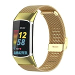 Milanese Mesh Bracelet Fitbit Charge 6 Guld