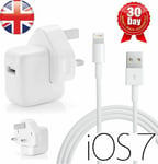 Genuine Quality 12w Wall Charger Plug Cable 4 Apple Ipad Air Iphone 6 7 8 Xs