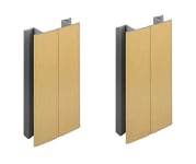 2x Jonction de plinthe 100mm finition or dorée multi angle Angulaire Coin Cuisine Raccord Connecteur Pied de meuble Profil PVC Plastique