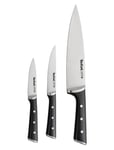 Ice Force Set 3Pcs Pairing-, Utility-, Chef Knife Silver Tefal