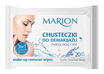 Marion Make-up Remover Wipes våtservetter för att ta bort smink från ansikte, ögon och hals - torr och känslig hud 20 st (P1)