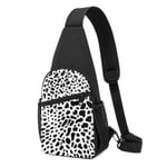 Cheetah Animal Print Large Scale Black Sling bag, Lightweight shoulder Backpack chest pack crossbody Bags Travel Hiking Daypacks for Men Women