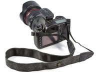 Retro Herringbone Black Tweed Style Camera Neck Shoulder Strap DSLR - UK STOCK
