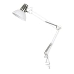 Bordlampe Airam Aria, E27, Hvit / Sølv