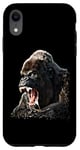Coque pour iPhone XR Mean Gorilla Face pour hommes, femmes et enfants – Gorilla à dos argenté