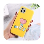 Cuty-girl Cute Cartoon Tooth Phone Case for iPhone 11 Pro Max X XR XS Max 7 8 6 6S Plus SE 2020 Yellow Soft Silicone TPU Back Capa-W4686-For iphone SE 2020