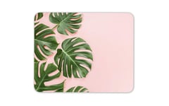 Palm Tree Leaves Pink Background Mouse Mat Pad Computer #14338