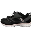 Fila Kids Circuitspeed 2 Strap Trainers Sneakers Girls UK Size 1 Black/Pink