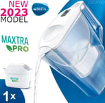 BRITA Aluna Water Filter Fridge Door Jug White 2.4L + 150L MAXTRA PRO Cartridge