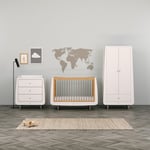 Snuz Snuzkot Skandi 3 Piece Nursery Furniture Set - White & Grey