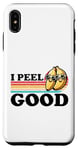 Coque pour iPhone XS Max Jeu de mots à la banane « I Peel Good » Funny Retro Banana