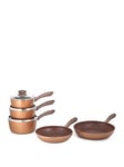 Jml Copper Stone 5-Piece Saucepan And Frying Pan Set