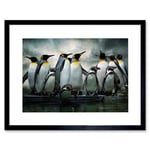 Emperor Penguin Birds Nature Animal Wildlife Photograph Artwork Framed Wall Art Print 12X16 Inch