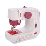 smzzz HOME GARDEN Mini Portable Electric Sewing Machine Double Speed 12 Stitch Cutter Small Table Lamp Home Mini Sewing Machine Household Kids Beginners Travel Automatic Sewing