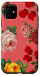Coque pour iPhone 11 Motif floral avec des couleurs pastel
