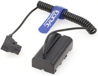 Eonvic D-Tap to NP-F550 F570 F750 F970 Dummy Battery Adapter Power Coiled Cable for Sony NP Series Monitor