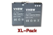 vhbw 2 x Li-Ion Batterie 700mAh (3.6V) pour appareil photo, caméscope Nikon CoolPix A900, AW100, AW100s, AW110 comme EN-EL12.