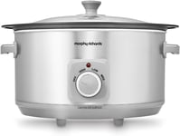 Morphy Richards 3.5L Sear & Stew Slow Cooker, Shatter Resistant Aluminium Pot, 3