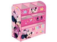 Disney Minnie bokhylla i trä med 6 korgar
