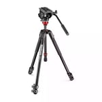 Manfrotto 190X Video Alu Tripod w 500 Fluid Head Flat Base