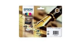 Cartouche d'encre - imprimante epson multipack 16 - stylo plume - noir, cyan, jaune, magenta (c13t16264022)