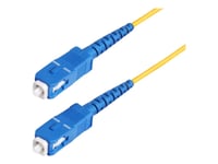 StarTech.com 30m (98.4ft) SC to SC (UPC) OS2 Single Mode Simplex Fiber Optic Cable, 9/125µm, 40G/100G, Bend Insensitive, Low Insertion Loss, LSZH Fib