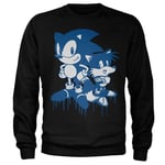 Sonic and Tails Sprayed Sweatshirt, Sweatshirt