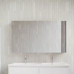 Armoire de toilette bloc-miroir fortina largeur 120 cm blanc - Blanc
