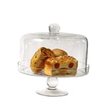 Pastry storage tray Chip & Dip Server, Glass Cake Stand Set High-end Banquet Pastry Tray Home Fruit Salad Preservation Cover Sandwich Dust Dome 27CM Dried fruit tasting plate (Size : 27 * 27 * 27CM)