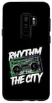 Coque pour Galaxy S9+ Rythme de la ville - Vintage Ghettoblaster Boombox Lover