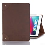 Case For IPad Pro 12.9 Inch (2018) Retro Book Style Horizontal Flip PU Leather Case With Card Slots & Wallet Flat shell, Protective case (Color : Coffee)