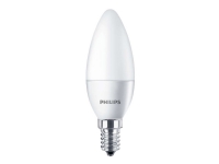 Philips CorePro LEDcandle - LED-glödlampa - form: B35 - glaserad finish - E14 - 4 W (motsvarande 25 W) - klass A+ - varmt vitt ljus - 2700 K