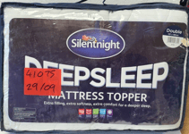 Silentnight Deep Sleep Mattress Topper Double 137 x 193cm CR042 LD