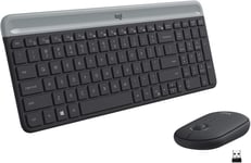 Logitech MK470 Slim Wireless Keyboard & Mouse Combo for Windows, 2.4GHz Unifyin