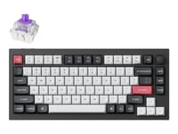 Keychron Q1 HE - Tangentbord - QMK anpassad, helt monterad ratt - 75% - bakgrundsbelyst - trådlös - 2.4 GHz, USB, Bluetooth 5.2 - tangentbrytare: Gat