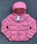 Women’s Nike Duck Down Fill 500 Reversible Windrunner Puffer Jacket Coat Pink XS