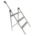  3 Step Folding Stepladder With Handle (Stool Aluminium Safety Compact DIY)