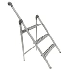 3 Step Folding Stepladder With Handle (Stool Aluminium Safety Compact DIY)