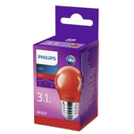 Philips E27 P45 -LED-lamppu 3,1 W, punainen