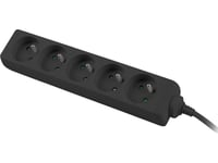 Förlängningssladd 230V 3M 5 Uttag, Svart
