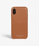 The Case Factory Street Collection iPhone X/XS Wrapped Egdes Nappa Cognac