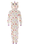 Supersoft Unicorn Mulitcoloured Polka Dot Hooded All In One Onesie