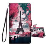 JRIANY For Xiaomi Redmi Note 10 5G Case, PU Leather Wallet Case with Kickstand Card Holder Cute Animal Pattern Shockproof Protective Folio Flip Case Compatible with Xiaomi Poco M3 Pro 5G, Tower