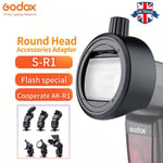 UK Godox Round Head Accessories Adapter S-R1 Suit for V860II TT685 TT600 flash